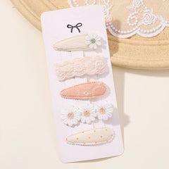 5Pcs BB Clips Set for Children Hair Accessories Sweet Hair bangs