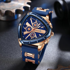 Unique Sports Men Watch High Quality Silicone Strap Auto