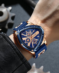 Unique Sports Men Watch High Quality Silicone Strap Auto