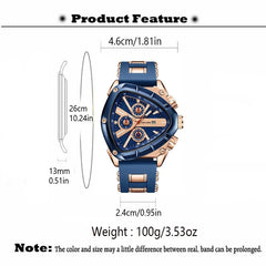 Unique Sports Men Watch High Quality Silicone Strap Auto