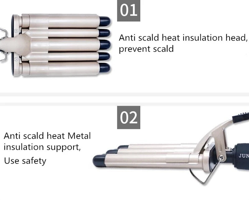 3 in 1 Deep Reversible Big and small wave styles Waver Curling iron