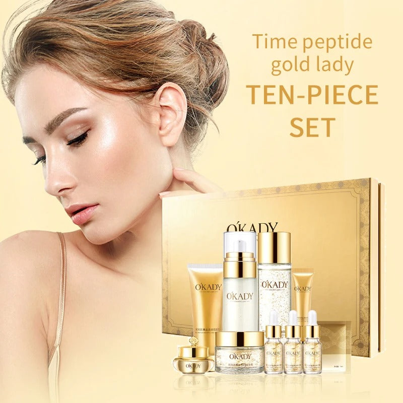10 Piece Set Hydrating Skin Care Set Box Moisturizing Repair Cosmetics