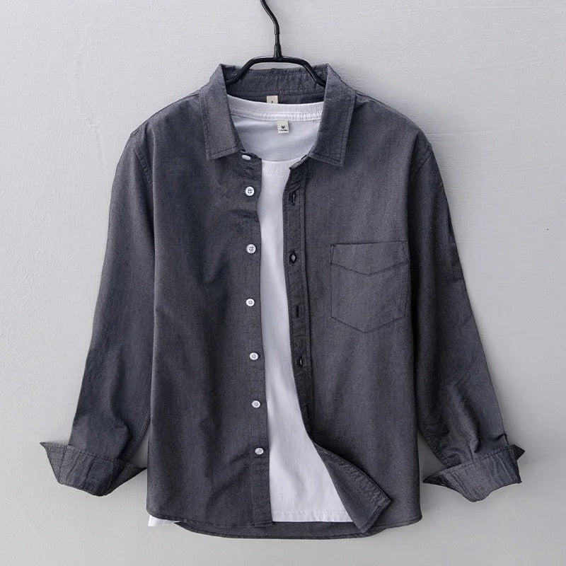 2024 Spring Pink Shirts For Men Casual Slim Fit 100%