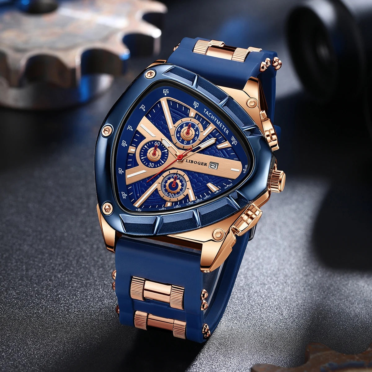 Unique Sports Men Watch High Quality Silicone Strap Auto