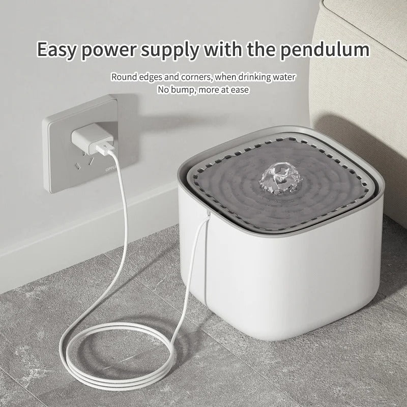 3L Cat Water Fountain Auto Recirculate Filter Large Capacity