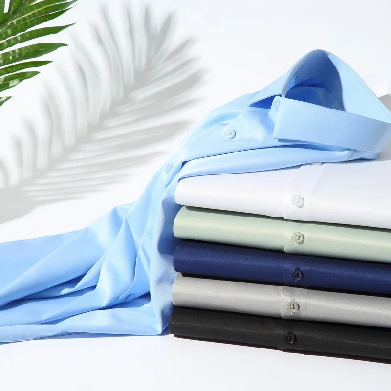 Long Sleeve Dress Shirts For Male Slim Social Business Blouse