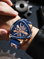 Unique Sports Men Watch High Quality Silicone Strap Auto