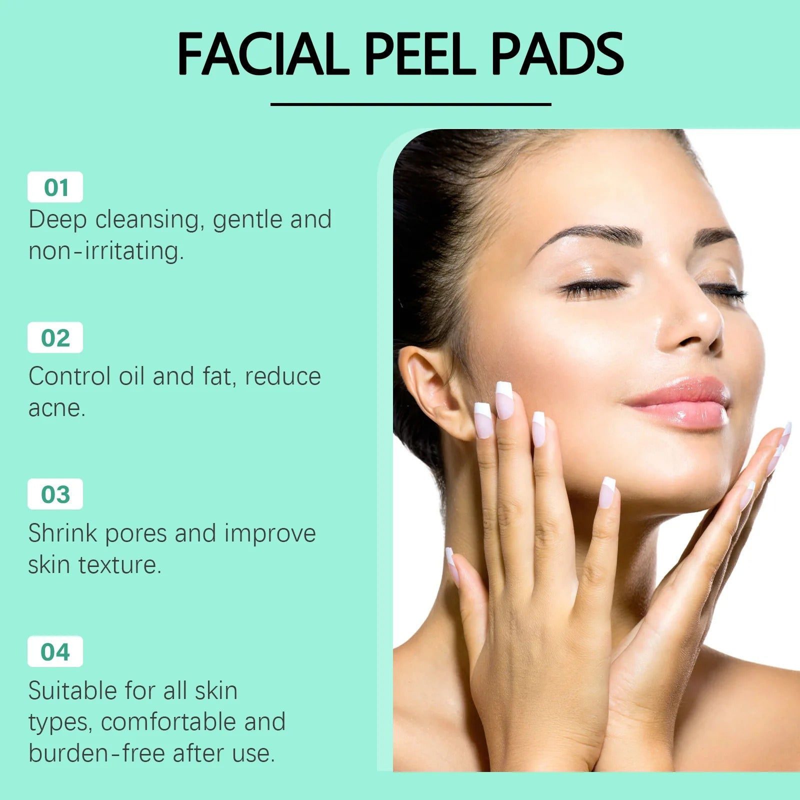 Glycolic Acid Cotton Pads Shrink Pores Blackhead Removal Oil