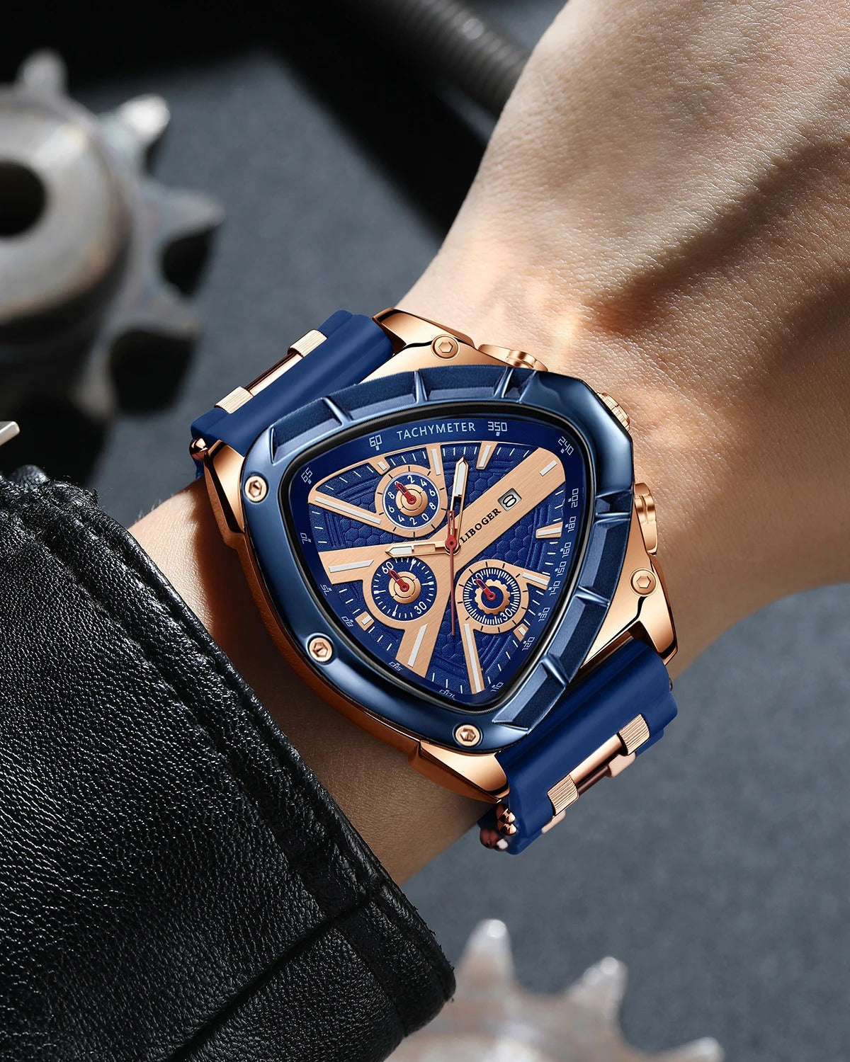 Unique Sports Men Watch High Quality Silicone Strap Auto