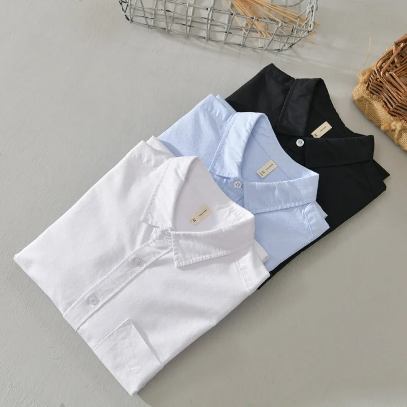 2024 Spring Pink Shirts For Men Casual Slim Fit 100%