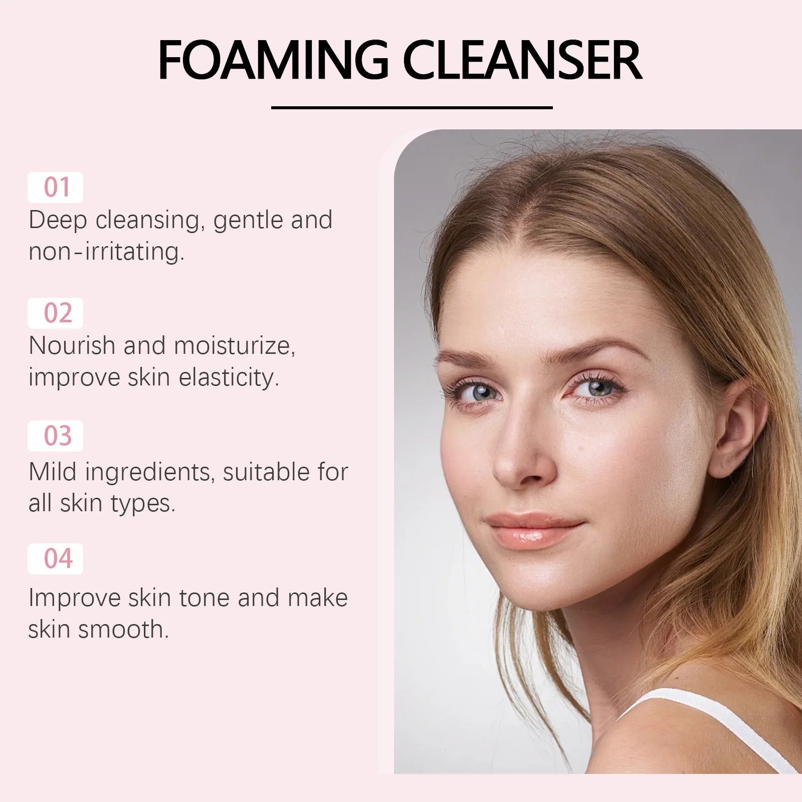 Rice Water Face Wash Deep Cleaning Moisturizing Brightening