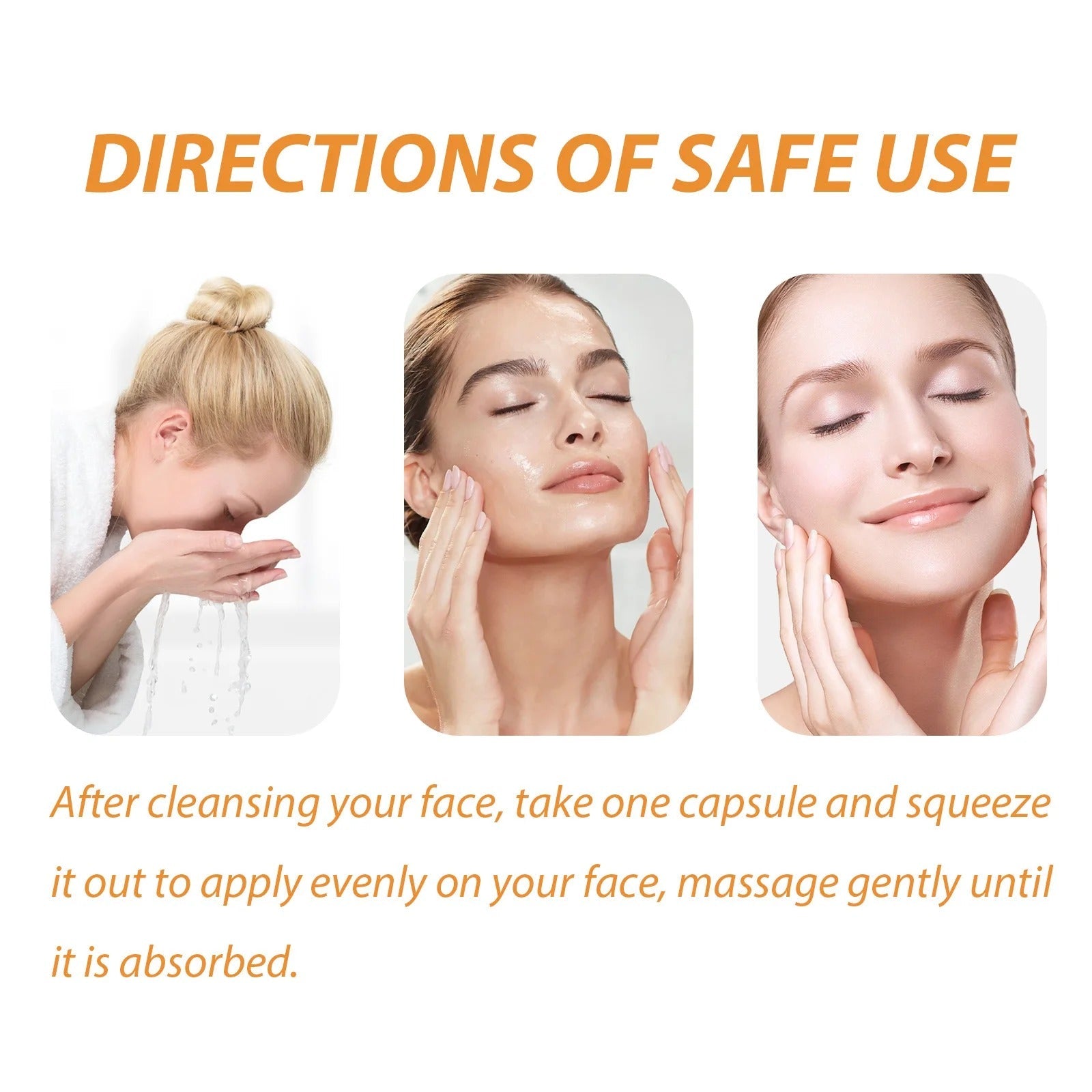 50Pcs Collagen Face Care Capsules Serum Spot Acne