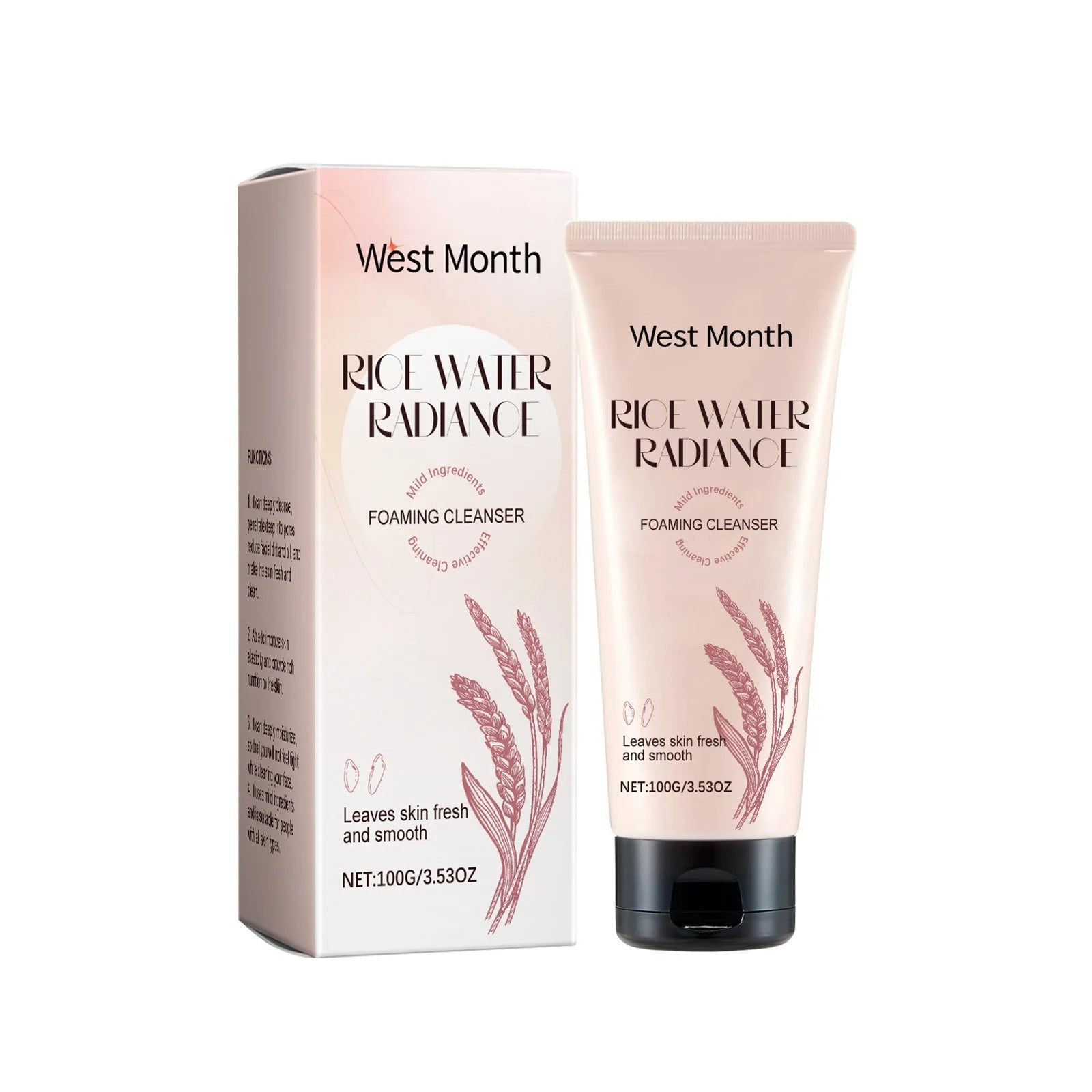 Rice Water Face Wash Deep Cleaning Moisturizing Brightening